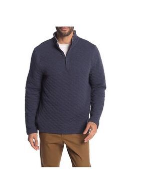 Tailor Vintage Quarter Zip Quilted Knit Pullover